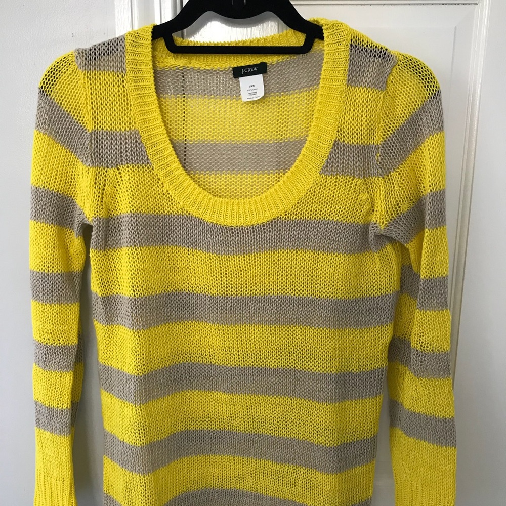 J.Crew Scoopneck Linen Stripe sweater